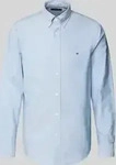 Tommy Hilfiger Hemd Solid Heritage MW0MW35774 Blau Regular Fit Herren
