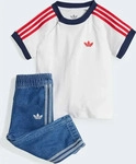 adidas Set T-Shirt und Hose Denim JC7863 Blau Regular Fit Kinder