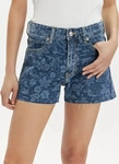 Lee Jeansshorts Rider 112349596 Blau Straight Fit Damen