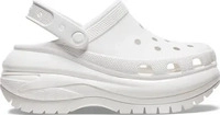 Crocs Pantoletten Classic Mega Crush Clog 207988 Wei&szlig; Damen