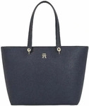 Tommy Hilfiger Handtasche Emblem Shopper AW0AW15178 Dunkelblau Damen