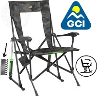 GCI Outdoor Roadtrip Rocker Outdoor Schaukelstuhl mit Getr&auml;nkehalter Stealth Camo