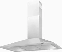 Exquisit 0440096, Exquisit KH 90-8 Dunstabzugshaube inox, Energieeffizienzklasse: B