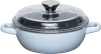 Riess Schmorpfanne hoch mit Glasdeckel 20cm Sky Blue