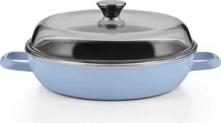Riess Schmorpfanne mit Glasdeckel 28cm Sky Blue