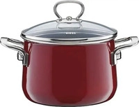 Riess Fleischtopf Rosso 4 Liter - extrastark mit Glasdeckel
