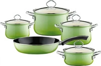 Riess Geschirr-Set 5-teilig Smaragd Topfset mit Pfanne