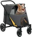 PawHut Hundewagen, Hundebuggy mit Kissen, Faltbarer Hundetrolley, Katzenbuggy...