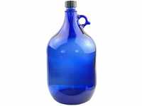 Albert's Premium Selection 5 Liter Henkelflasche/Glasballon, blau, inkl....