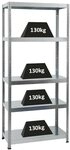 PROREGAL Metallregal Steel Eagle 180x80x40cm Fachlast 130kg Verzinkt Schwerlastregal,