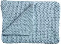 Schardt - Strickdecke Sunny Hellblau - Babydecke aus 100% Baumwolle - Weiche