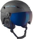Black Crevice Erwachsene Skihelm Silvretta, mit Visier, schwarz/blau, XS