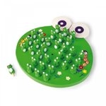 small foot Solit&auml;r Frosch aus Holz, Gesellschaftsspiel mit 33 Frosch-Spielfiguren,