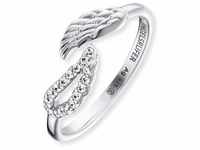 Engelsrufer Damen-Ring aus 925 Sterling Silber mit Engelsflügeln und Zirkonia,