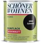 DurAcryl Buntlack Schwarz 750 ml RAL 9900 Seidenmatt Sch&ouml;ner Wohnen