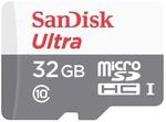 SanDisk Ultra microSDHC 32GB + SD Adapter 100MB/s Class 10 UHS-I
