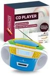 SCHWAIGER CD-Player I mit Kassettendeck & FM-Radio I tragbarer CD- & Kassettenspieler
