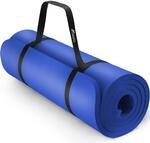 TRESKO&reg; Yogamatte Rutschfest & Gepolstert mit Tragegurt 185x60 & 190x100 cm 
