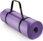 TRESKO&reg; Yogamatte Rutschfest & Gepolstert mit Tragegurt 185x60 & 190x100 cm