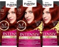 Palette Intensiv Creme Coloration 6-88/678 Rubinrot Stufe 3 (3 x 115 ml), Permanente
