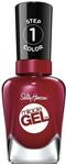 Sally Hansen Miracle Gel Nagellack ohne k&uuml;nstliches UV-Licht Dig Fig, Weinrot, mit