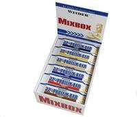 Weider 32% Protein Bar 60g Mix Box 24 leckere Eiwei&szlig;riegel mit Schokoladen&uuml;berzug