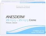 ANESDERM 25 mg/g + 25 mg/g Creme + 10 Pflaster 5X5 g