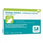 Ginkgo biloba &ndash; 1 A Pharma 120 mg mit einem Extrakt aus Ginkgo-Bl&auml;ttern, 60 Stck.
