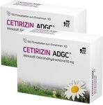 Cetirizin-ADGC - 2x 100 St&uuml;ck - Allergie-Tablette mit schneller und...