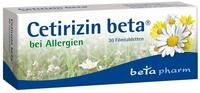 Cetirizin beta 10 mg - Allergie Tabletten gegen Heuschnupfen, 30 Stk.