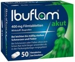 Ibuflam&reg; 400 mg Ibuprofen Schmerztabletten | 50 St&uuml;ck | Schnelle Wirkung bei