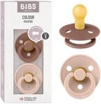 BIBS Colour Schnuller 2er-Pack, BPA-frei, Kirschform Nippel. Naturkautschuk/Latex,