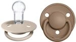 BIBS De Lux Schnuller, 0+ Monate, 2er-Pack, Vanilla/Dark Oak | Runder Sauger 
