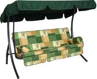ANGERER Hollywoodschaukel Trend gr&uuml;n-beige Gemustert | Gartenschaukel Made in