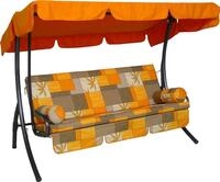 ANGERER Hollywoodschaukel Trend Terra-braun Gemustert | Gartenschaukel Made in