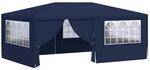 vidaXL Profi-Partyzelt mit Seitenw&auml;nden 4&times;6 m Blau 90 g/m&sup2;