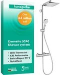 hansgrohe Crometta E - Duschsystem mit Thermostat, Regendusche (240 x 240 mm) mit