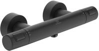 CERATHERM T25 | Brausearmatur AP 315x100x70 mm in schwarz, 22 l/min (3 bar) 