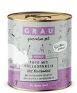 GRAU &ndash; das Original &ndash; Nassfutter f&uuml;r Hunde - Pute mit Vollkornreis, 6er...