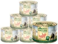 Dehner Best Nature Katzenfutter Adult, Lachs und Huhn mit Reis, 6 x 200 g (1.2 kg)