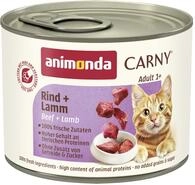 animonda Carny Katzen Nassfutter Rind + Lamm (6 x 200g), getreidefreies Katzen