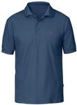 Fj&auml;llr&auml;ven Crowley piqu&eacute; Shirt blau - M