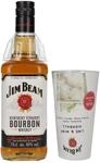 Jim Beam Kentucky Straight Bourbon Whiskey 40% Vol. 0,7l mit Highball Glas