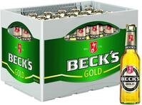 Beck's Gold Lager Flaschenbier, MEHRWEG (24 x 0.33 l) im Kasten, Pils/Lager Bier
