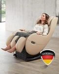 WELCON EASYRELAXX Massagesessel Beige mit L-Shape, Knet- & Klopfmassage 