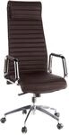 hjh OFFICE 600904 Chefsessel ASPERA 20 Nappaleder Braun/Chrom B&uuml;rostuhl mit hoher
