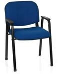 hjh OFFICE 704341 Besucherstuhl XT 650 Stoff Blau Konferenzstuhl gepolstert mit