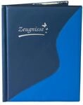 Idena 20103 - Zeugnismappe DIN A4, 12 H&uuml;llen, blau, 1 St&uuml;ck (blau, Zeugnismappe)