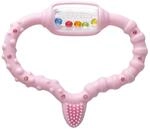 Curaprox Baby Bei&szlig;ring, Pink, Swiss Made | F&uuml;r Babys 0&ndash;24 Monate, Lindert
