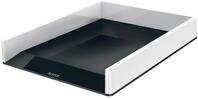 Leitz Briefkorb A4, Zweifarbiges Design, Wei&szlig;/Schwarz, Duo Colour, WOW, 553611095